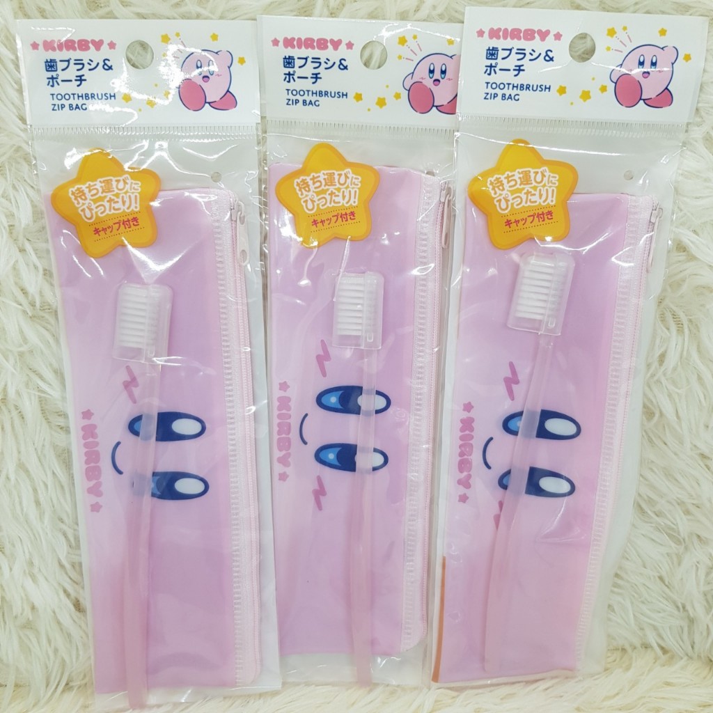 ชุดกระเป๋าใส่แปรงสีฟัน ลาย Kirby ขนาด 21x6.5 ซม.