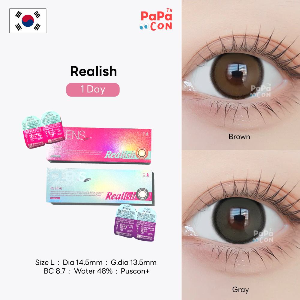 Daily/Olens Realish /Ever Shine/ Double Tint/ Ending คอนแทคเลนส์ รายวัน 5 คู่ (10p)