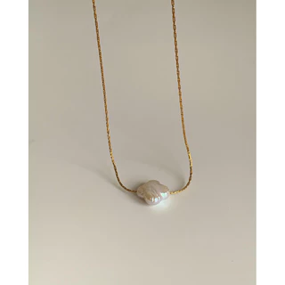 สร้อยมุก สร้อยสเตนเลส Nickle free กันน้ำ กันเหงื่อ HER OBJECTIVE_HER CLOVER PERL PENDANT NECKLACE