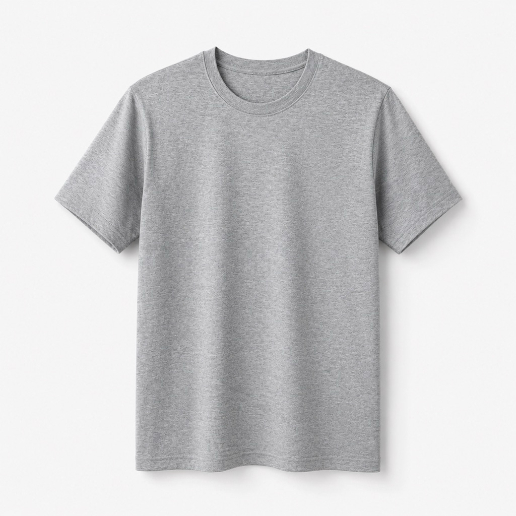 (คอกลม/คอวี) เสื้อยืดสีพื้น Marble (สีเทา) ** เนื้อผ้าจะเเข็งเล็กน้อย แต่อยู่ทรง**  เสื้อยืดซักไม่ต้องรีด