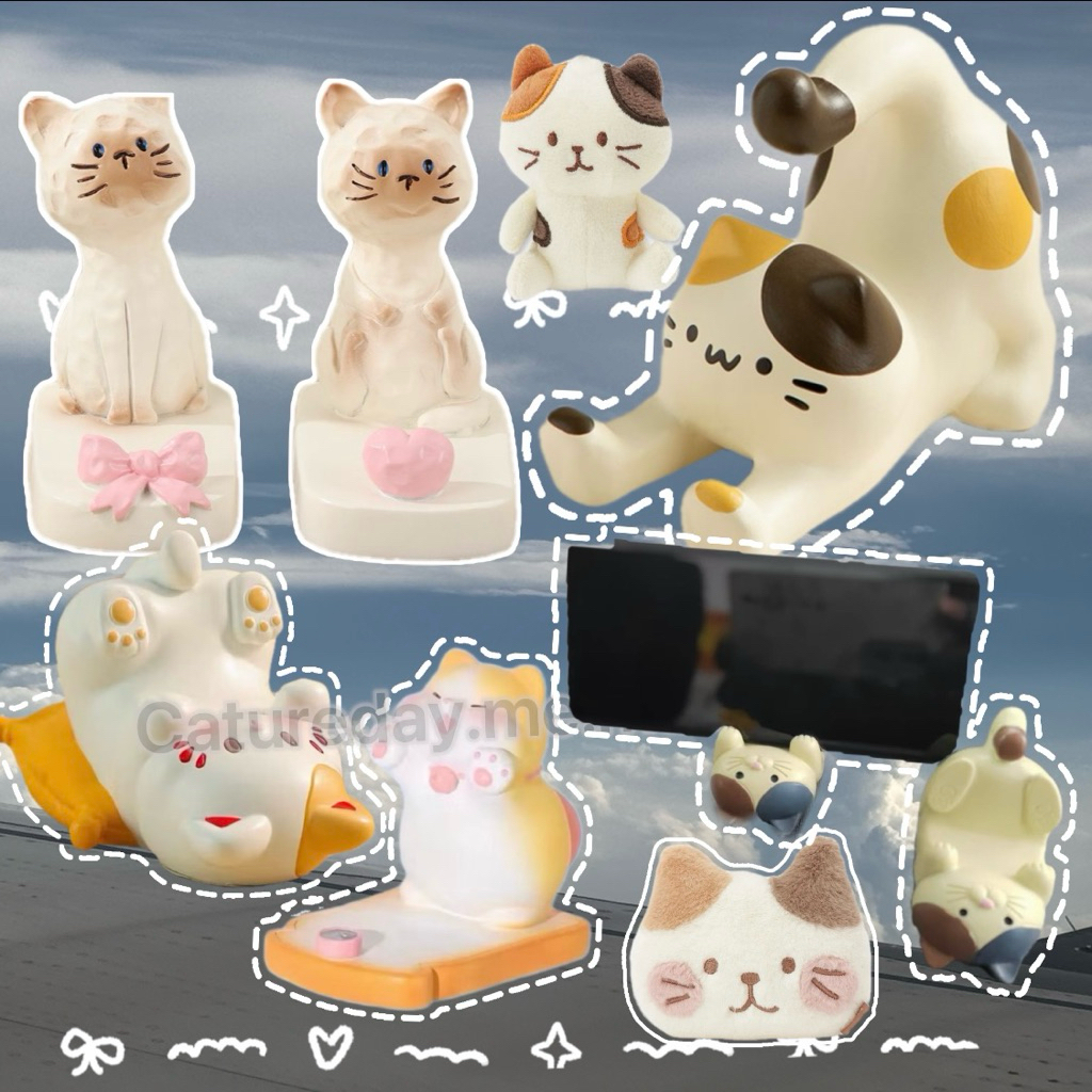 ✨พร้อมส่งแง๊ว🇹🇭🐱 ขาตั้งโทรศัพท์มือถือแมวเหมียว (งานเรซิ่น)