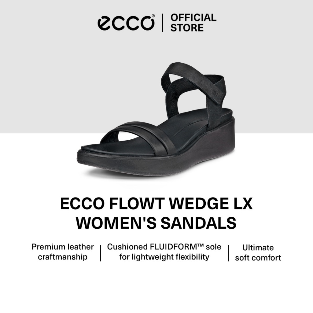 ECCO FLOWT WEDGE LX BLACK Women's Shoes
