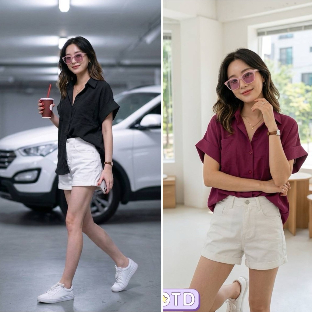 ​✨ New Item! "Simple Days Shirt" เสื้อเชิ้ตทรงค้างคาวแขนเบิ้ล 🐝