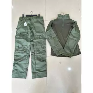 ชุด Combat Shirt G2 เสื้อ+กางเกง สีเขียว ผ้าสีเดียวกัน