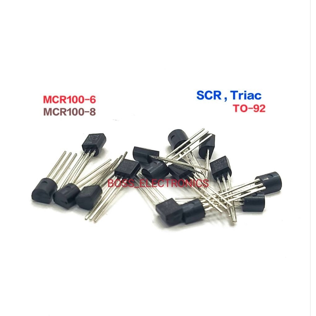 ราคาต่อ 1ตัว  MCR100-6 MCR100-8 MCR100 Triac ,SCR ,Thyristors 10A 400V-600V ไตรแอค เอสซีอาร์v  ไทริชเตอร์ TO-92