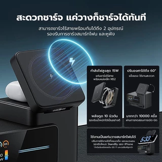 【รับประกันของแท้】CUKTECH TA1406U แท่นชาร์จ Desktop Charger 140W Max พร้อมแท่นชาร์จไร้สาย Magnetic รองรับ PD3.1-2Y