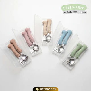 HeyKiddo: Little DINO Suction plate 🐢 จานถาดก้นดูดไดโนเสาร์ 4ช่องแบ่ง สำหรับวัย BLW - BPA FREE วัย8m+