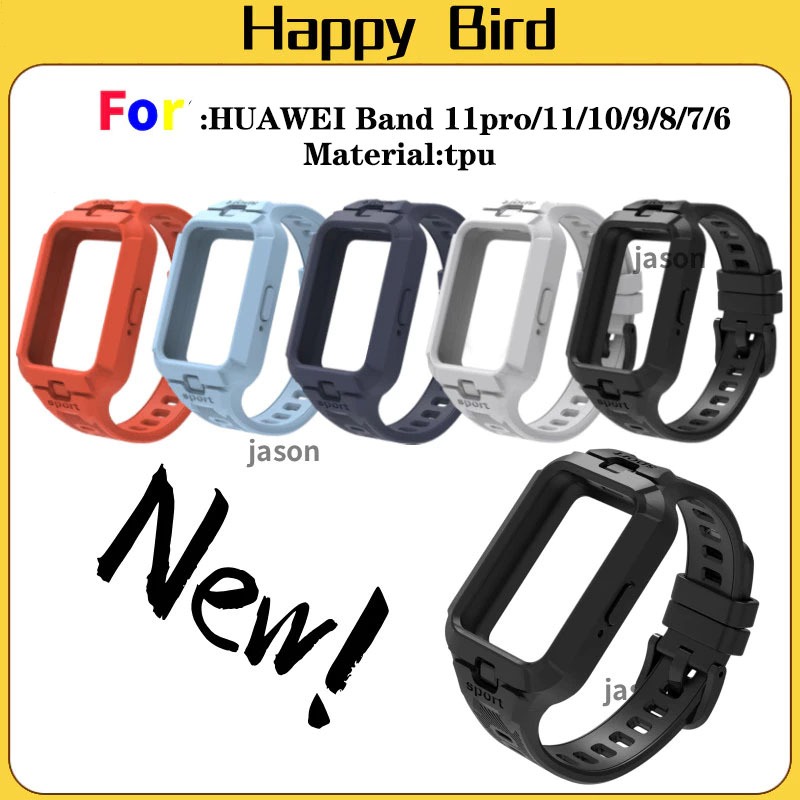 สไตล์สปอร์ต สาย เข้ากันได้ HUAWEI Band 11 10 9 8 7 6 สาย HUAWEI Band 11 pro strap HUAWEI Band 6 HUAWEI Band 7 สาย