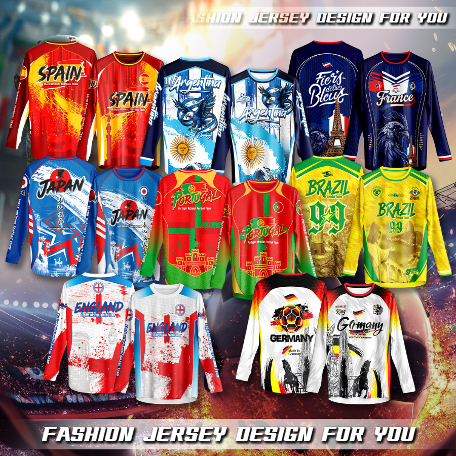 เสื้อบอล เสื้อกีฬาคอกลม เสื้อทีมชาติ 2026 เนื้อผ้าใส่สบาย สีสวย แขนยาว