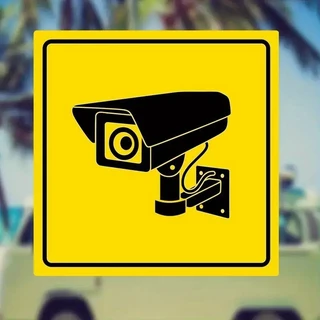 ป้ายสติกเกอร์ สติกเกอร์กล้องวงจรปิด CCTV 24ชม. ป้ายเตือนมีกล้องวงจรปิด วัสดุ PVC กันน้ำ ทนแดด ติดทนนาน ไม่ทิ้งคราบกาว