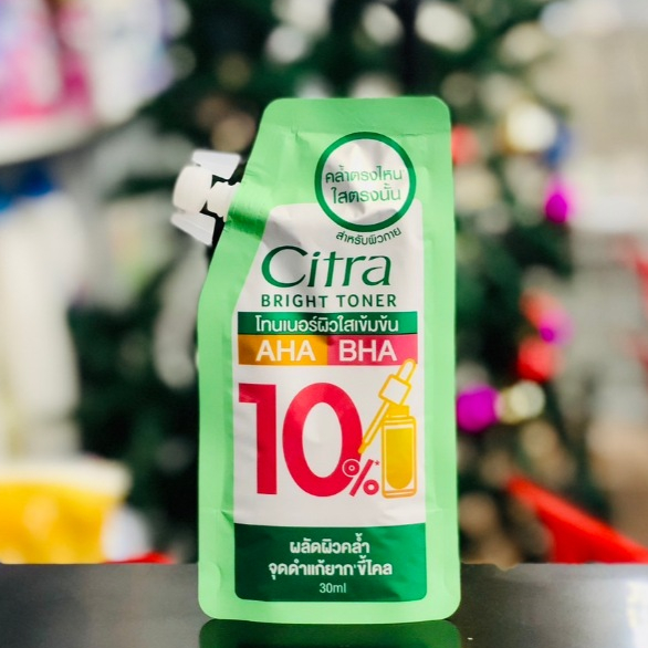 (แบบซอง) Citra Bright Toner ซิตร้า ไบรท์ โทนเนอร์ ผลัดเซลล์ผิว ปริมาณ 30 มล.