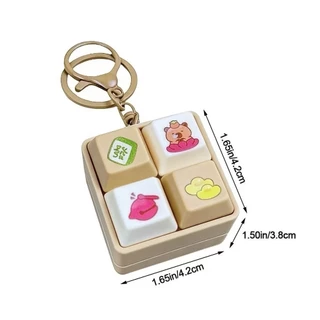พร้อมส่ง MJ249พวงกุญแจปุ่มคีย์บอร์ด DIYของเล่นคลายเครียด การ์ตูน Keycap Clicker ของเล่นมีเสียง