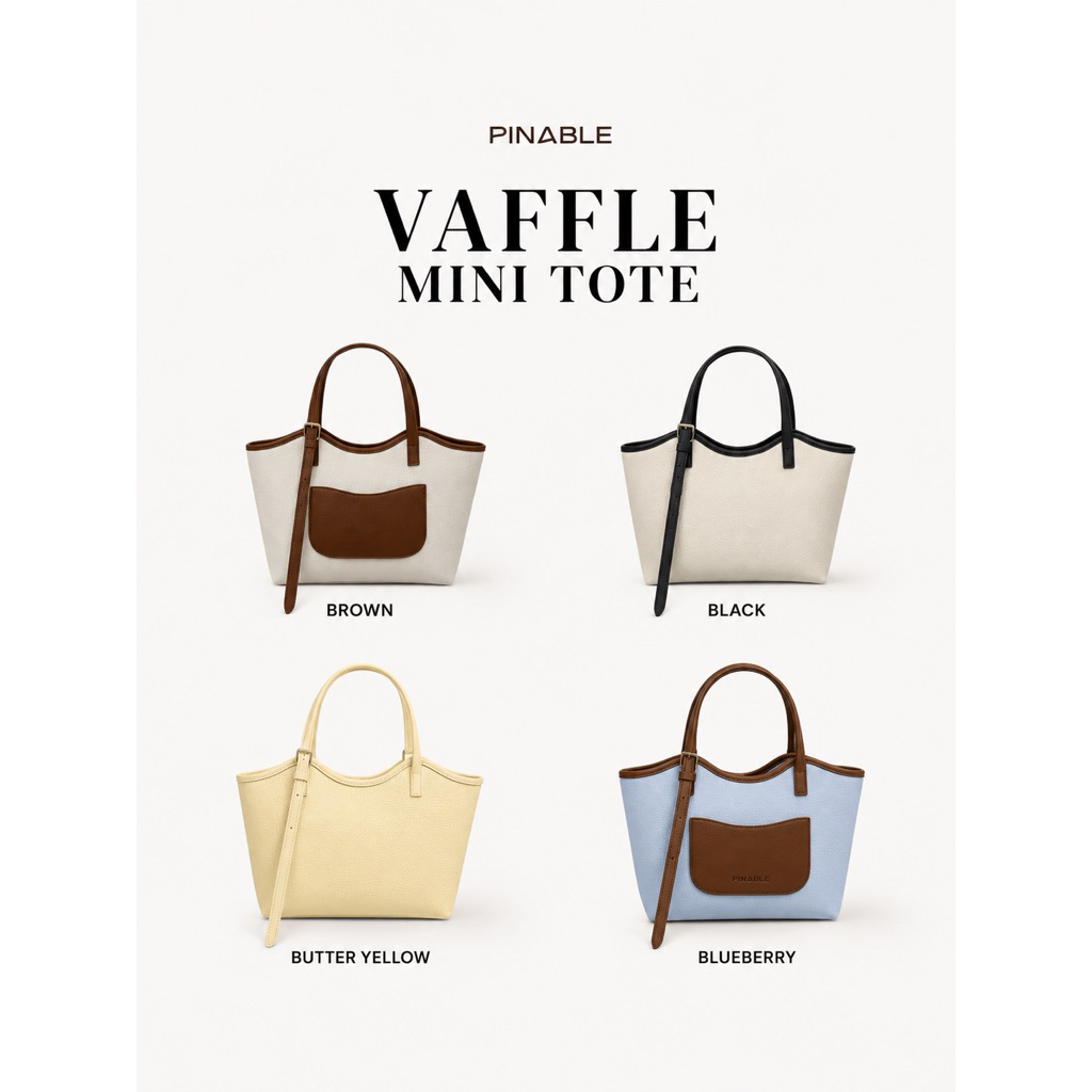 กระเป๋า PINABLE รุ่น Vaffle Mini Tote (4สี)