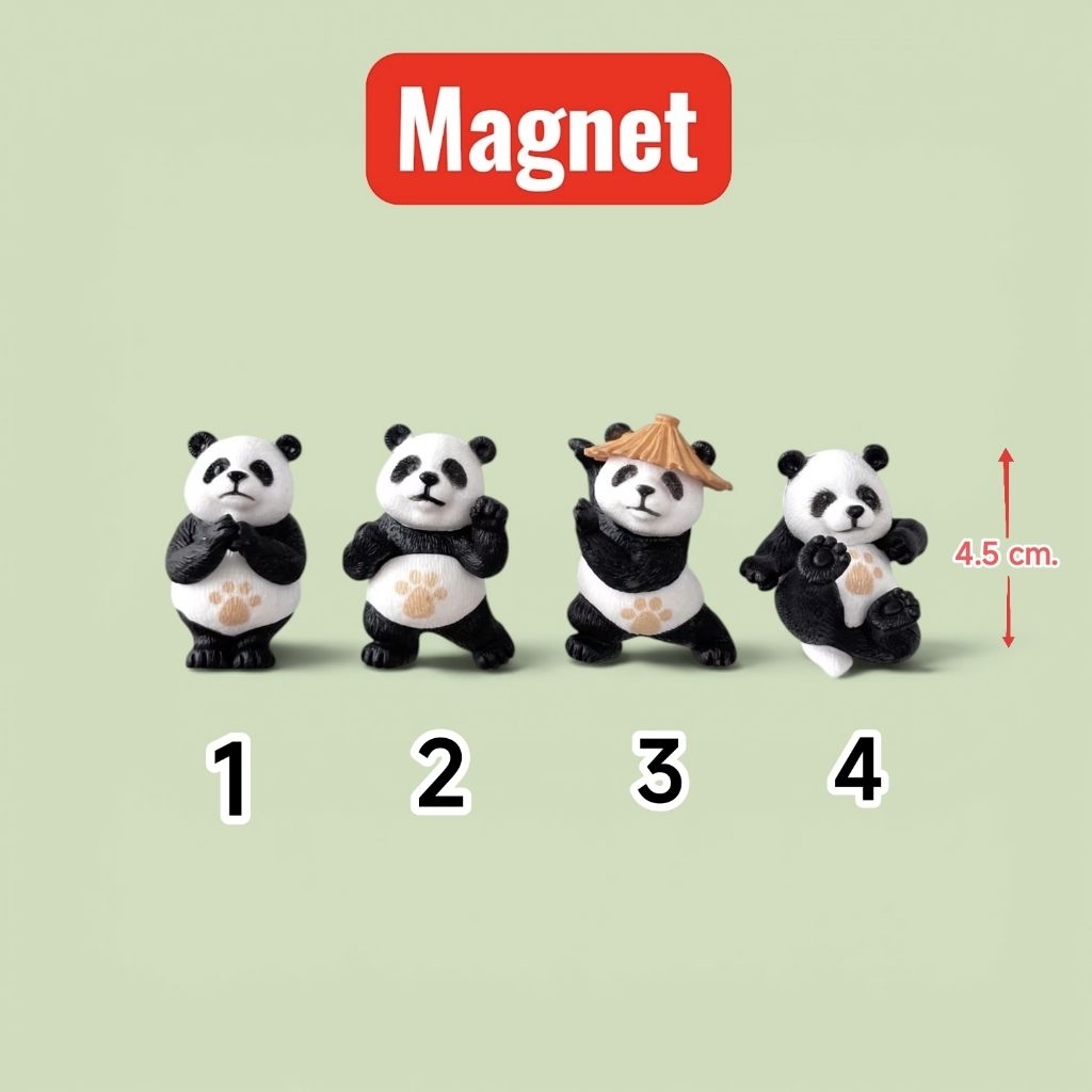 Magnet แม่เหล็กติดตู้เย็นกังฟูแพนด้า ติดตู้เย็น ติดบอร์ด ตกแต่งบ้าน