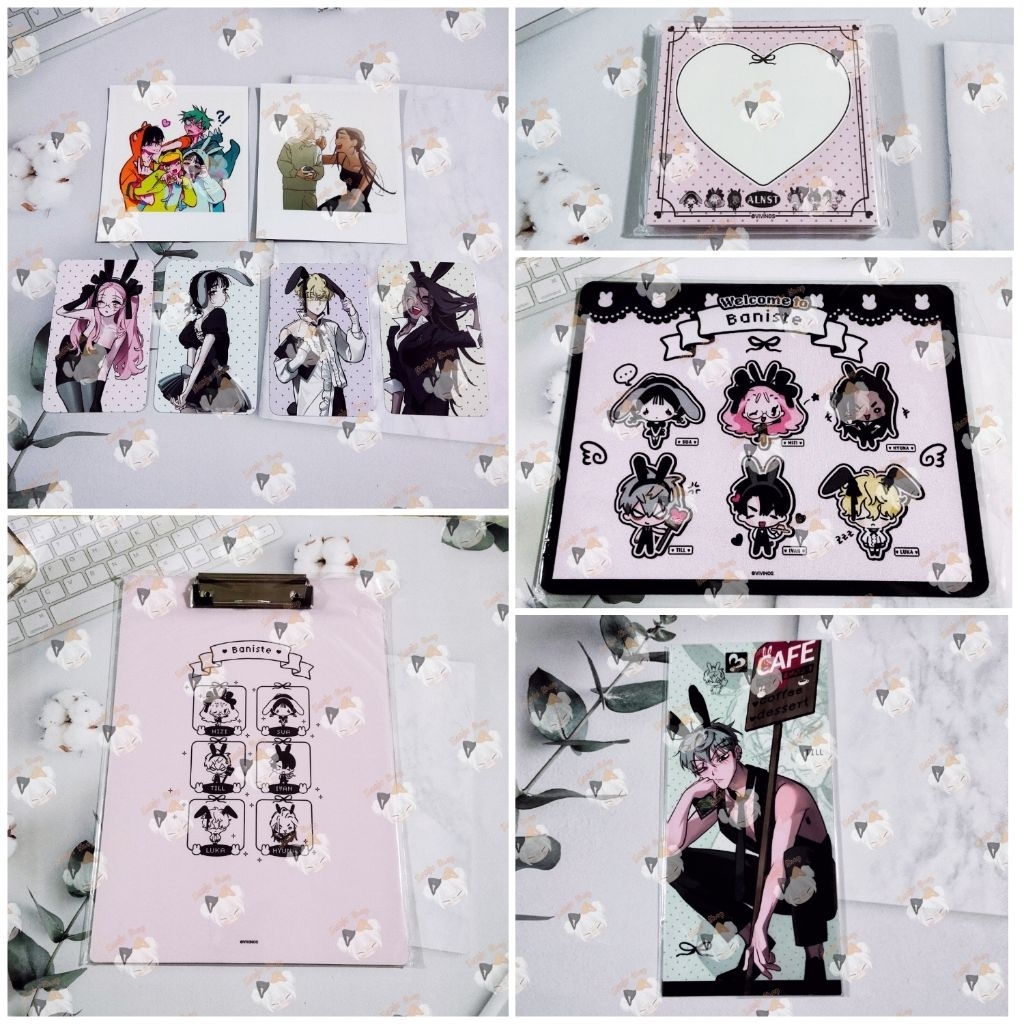 (พร้อมส่ง จ. พ. ศ.) Alien stage × Aniplus banista คาเฟ่กระต่าย การ์ด โพลารอยด์ กระดาษโน๊ต clipboard ตั๋ว