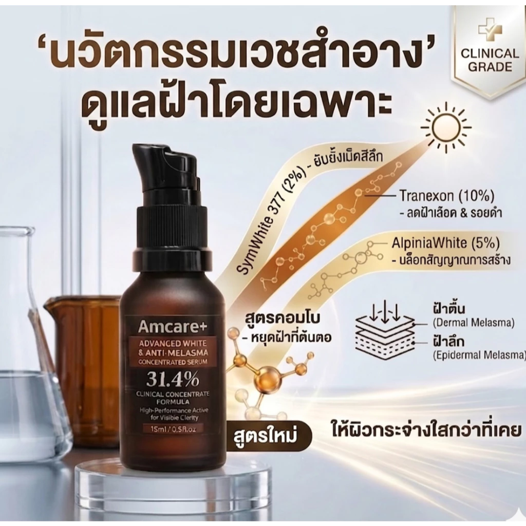 ครีมฝ้าความเข้มข้นสูง #Amcare #สกินแคร์ #ฝ้า thumbnail 4