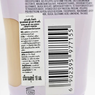 Maybelline Superstay Lumi-Matte Foundation รองพื้นเนื้อแมท ติดทน กันแดด หัวบีบ แบบพกพา 18 ML.