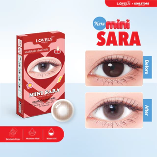 คอนแทคเลนส์รายเดือน LOVELYPLUS รุ่น Mini Sara มินิซาร่า น้ำตาลอมชมพู สีบ่มแดด ตานัวร์สะบัด!
