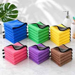 (เซ็ท) ผ้าไมโครไฟเบอร์ 3D ขนาด 400แกรม 30X30CM ผ้าไมโคร เกรดพรีเมี่ยม หนานุ่ม ซับน้ำไว ทำความสะอาดอเนกประสงค์