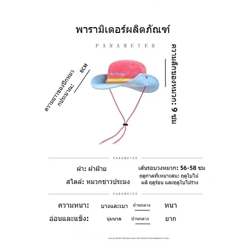 หมวกกันแดดเกาหลี ป้องกัน UV ระบายอากาศได้ดี thumbnail 3