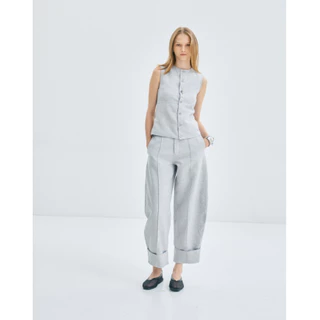 STUDIO UNKNOWN - Dean Balloon Linen Trousers กางเกงผ้าลินินทรงบอลลูน