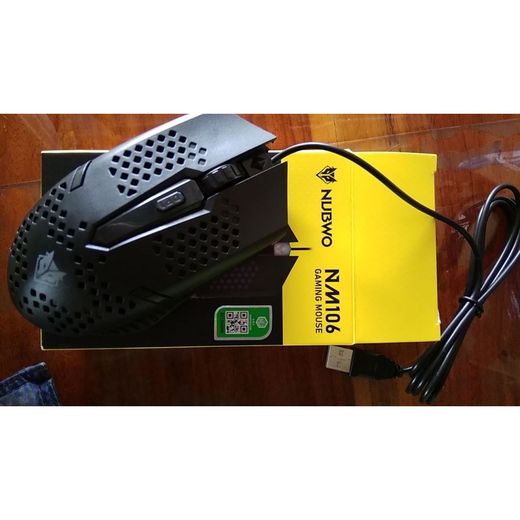 ส่งจากไทย Nubwo NM106 Ergonomic Design Gaming Mouse เมาส์เกมมิ่ง มีไฟ ประกัน 1 ปี NM-106