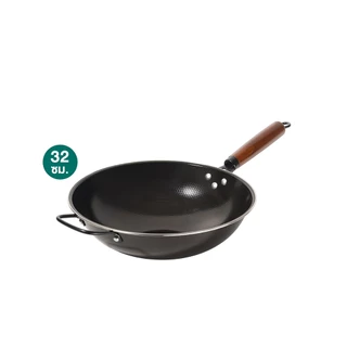 Seagull กระทะเหล็กเคลือบอีนาเมล Enamel Iron Wok มีให้เลือก 2 ขนาด