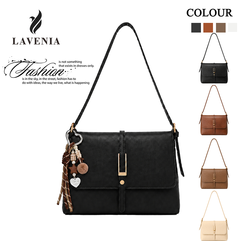 LAVENIA กระเป๋าผู้หญิง หนังคุณภาพดี จุของเยอะ สะพายไหล่และสะพายข้างได้ ดีไซน์เรียบหรู ใช้งานทุกวัน