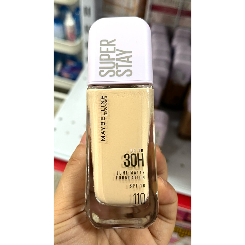 ✅ 💥พร้อมส่ง💥Maybelline เมเบอลีน รองพื้นเนื้อแมท ล็อคผิวเนียน ติดทน 30 ชม. มีกันแดด 35ML.