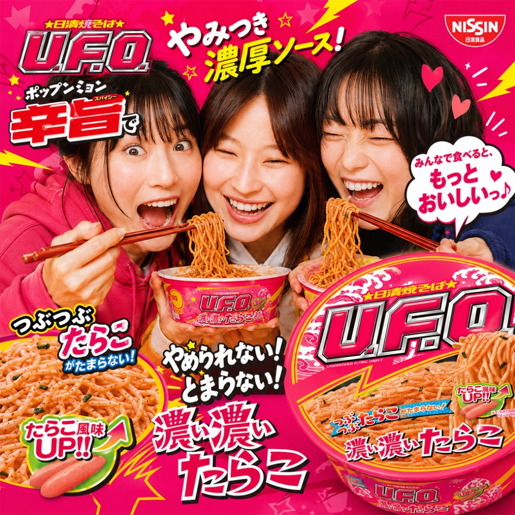 Nissin Yakisoba U.F.O. 日清U.F.Oやきそば นิสชิน ยากิโซบะ 2 รสอร่อยใหม่ 110g