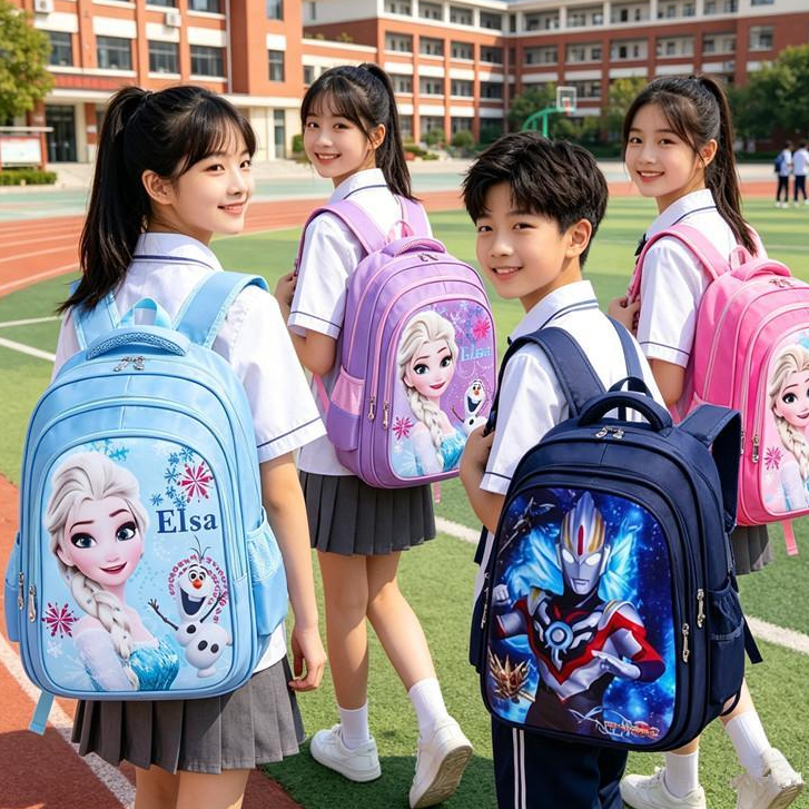 ✅✅กระเป๋านักเรียนขนาดใหญ่สำหรับเด็กอายุ 5-12 ปี ใช้ได้ดีในโรงเรียนและวันหยุด