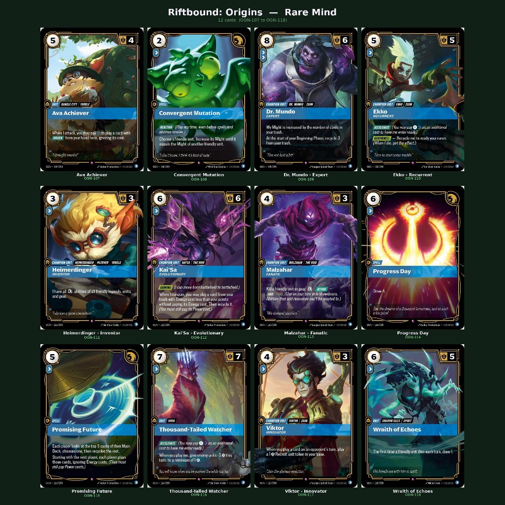 Riftbound : Origins Rare single card (Mind)