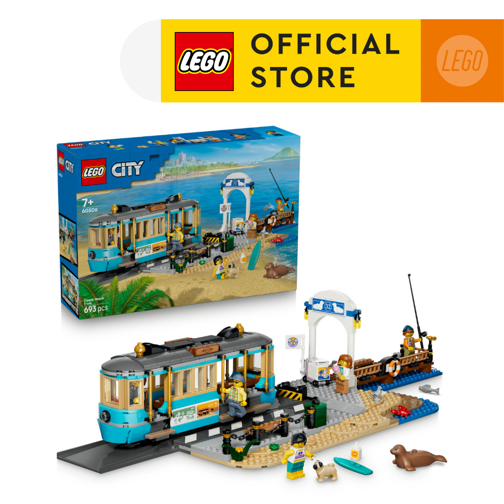 LEGO City 60506 Classic Beach Streetcar (693 Pieces), Building Blocks, Kids Toy