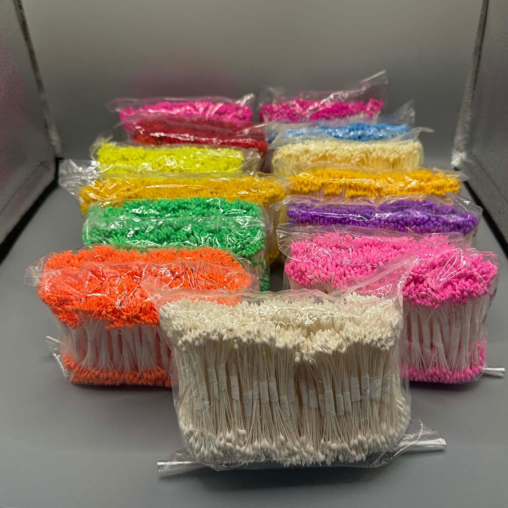 เกสรดอกไม้ก้านด้ายHand Made ปลายแหลม สีสวย สดใส เหมาะสำหรับทำดอกไม้ประดิษฐ์ งานDIY และงานตกแต่งต่างๆ