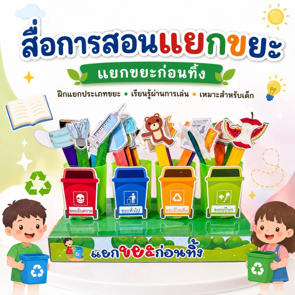 ชุดสื่อการสอน  แยกขยะก่อนทิ้ง ชุดสื่อการเรียนรู้เรื่องขยะ