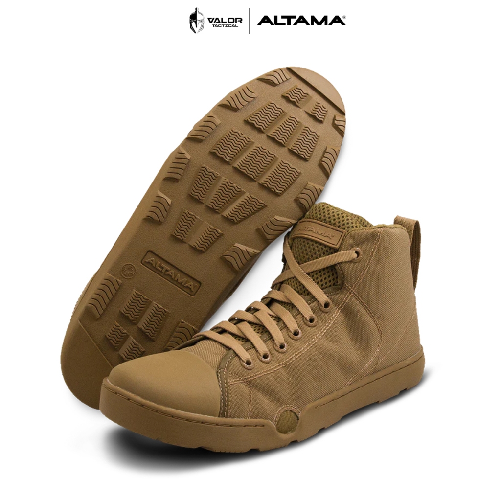 Altama - Maritime Mid [Coyote] รองเท้ายุทธวิธี มีรูระบายน้ำ และที่ล็อกตีนกบ รองเท้าผ้าใบ ผู้ชาย เบา กระชับ คล่องตัว