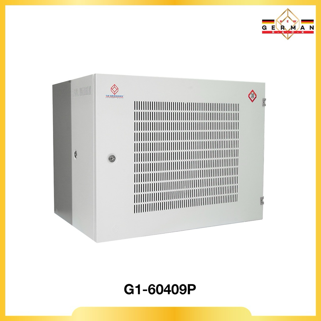 19” GERMAN PERFORATED WALL RACK 9U, ลึก 40 cm. 60 x 40 x 45.5 SKU : G1-60409P