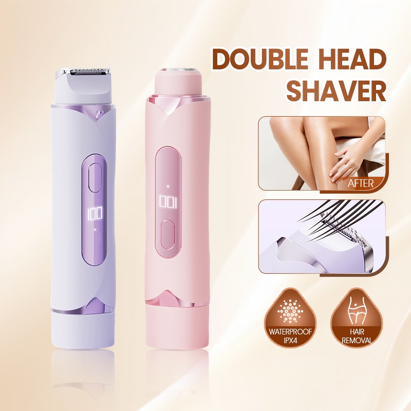 เครื่องถอนขนไฟฟ้า(ไร้สายชาร์จไฟผ่าน USB) ที่โกนขนไฟฟ้า เครื่องกำจัดขน เครื่องโกนหนวด 2-in-1 และเครื่องเล็มขนไฟฟ้าแบบพกพา
