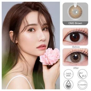 Magister Realcon คอนแทคเลนส์ 6 เดือน Mini Olivia Brown / Gray ขนาดมินิ ลายฮิต สายตาสั้น