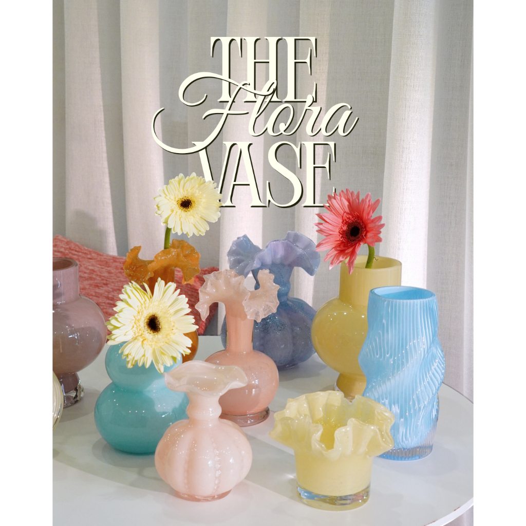 Clear The Table - Summer Glass Vase แจกันใส่ดอกไม้