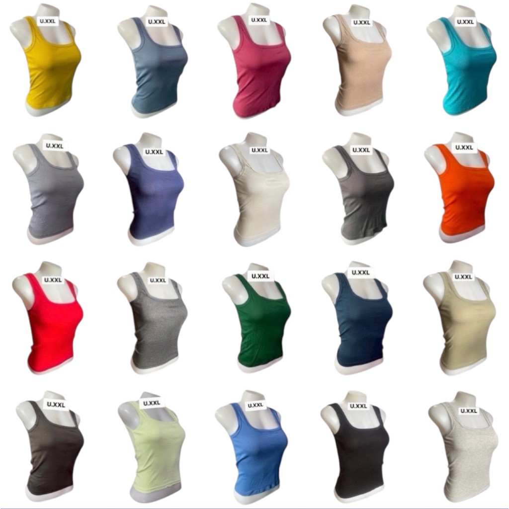 เสื้อกล้ามคอยูบิ๊กไซส์XL-XXL เอวลอย (ผ้าคอตตอน) สาวอวบ เนื้อผ้ายืดตามตัว สีไม่ตก คุ้มสุดๆ ลดราคากระหน่ำ