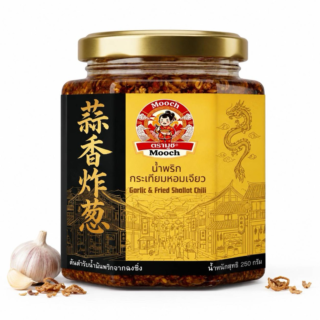🌶️ สูตรลับใหม่จากยูนนาน🧄 น้ำพริกกระเทียมหอมเจียวกรอบ 250กรัม สูตรแท้ต้นตำรับยูนนาน