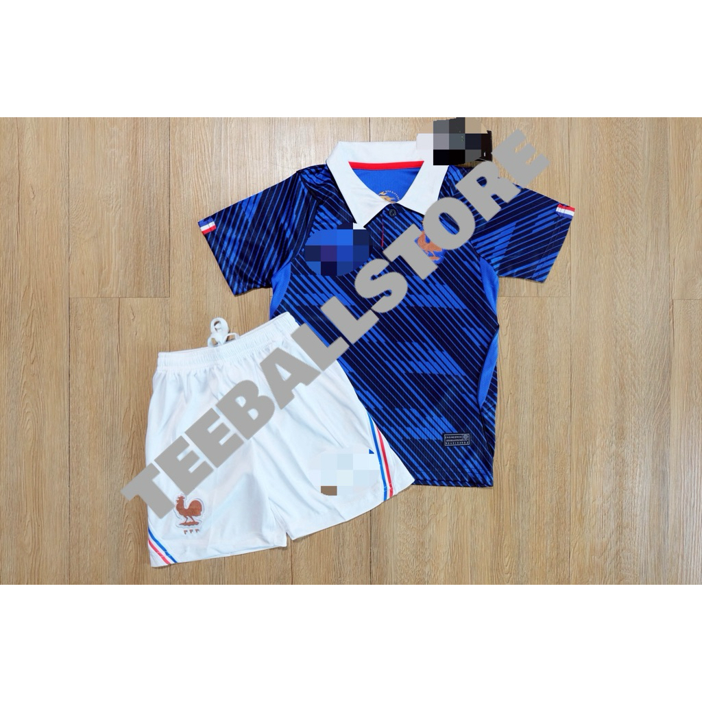 ชุดเด็กทีม FRA สีน้ำเงิu เกรดแฟนบอu 2026 Size 16-28 ของมีจำนวนจำกัด