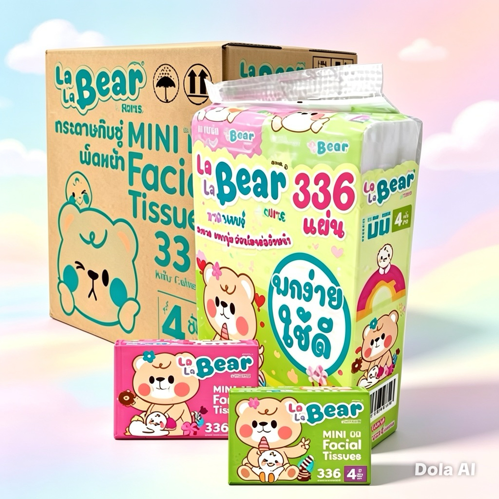 กระดาษทิชชู่คุมะ Kuma รุ่นใหม่ ลาลาแบร์ LalaBear