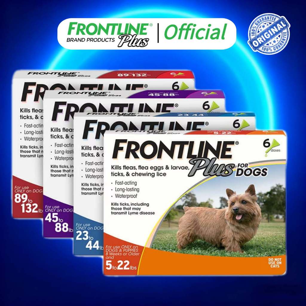 Frontline Plus หลอด ยาหยดกำจัดเห็บ หมัด ไข่หมัด สำหรับสุนัข และแมว