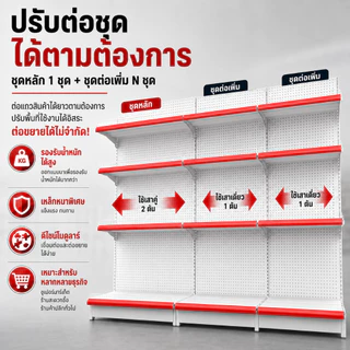 ชั้นวางโลหะ 5 ชั้น ชั้นวางของในซุปเปอร์มาร์เก็ต สำหรับซูเปอร์มาร์เก็ต วางขนม ใช้ในครัว อเนกประสงค์ ชั้นเก็บของสำหรับร้า