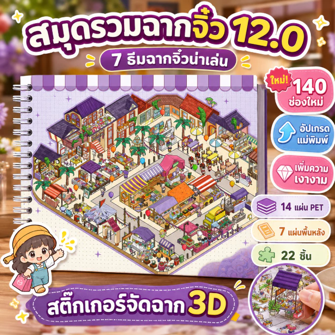สติ๊กเกอร์ภาพทิวทัศน์ขนาดเล็ก Tirado Collection 12.0 สติ๊กเกอร์สำหรับสมุดบันทึก สติ๊กเกอร์ภาพทิวทัศน์ขนาดเล็กแบบสร้างสรร
