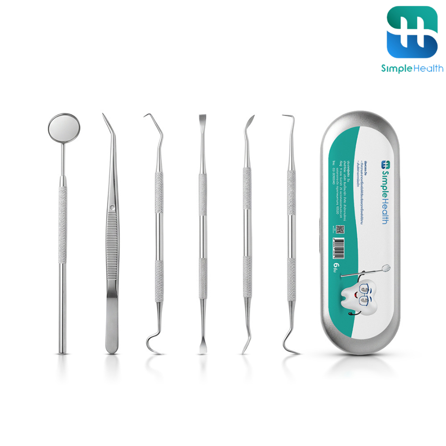 Simple Health ชุดขูดหินปูน 7ชิ้น 6ชิ้น 3ชิ้น oral tools อุปกรณ์ดูแลช่องปาก ขจัดคราบฟัน คราบชา หินปูน