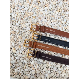THESUNCO-Sunnie Leather Belts (สินค้าTrendy-30%) เข็มขัดหนัง พร้อมอะไหล่ มีกล่อง