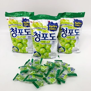 ลูกอมเกาหลี LOTTE Greape Candy 153g ลูกอมรสองุ่น 청포도 캔디 ลูกอมรสองุ่นเขียว